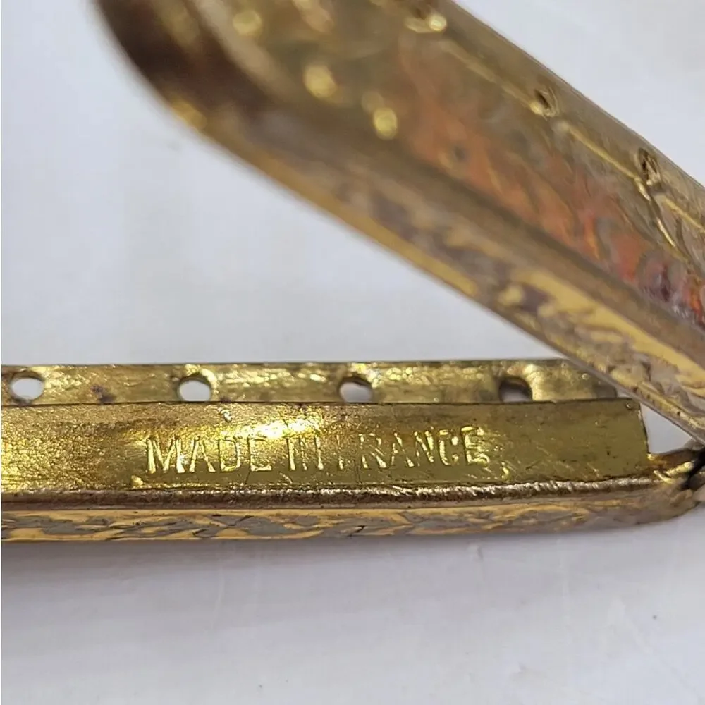 Antique French Art Nouveau Purse Frame Romantic‎ Parisian Gold Clasp